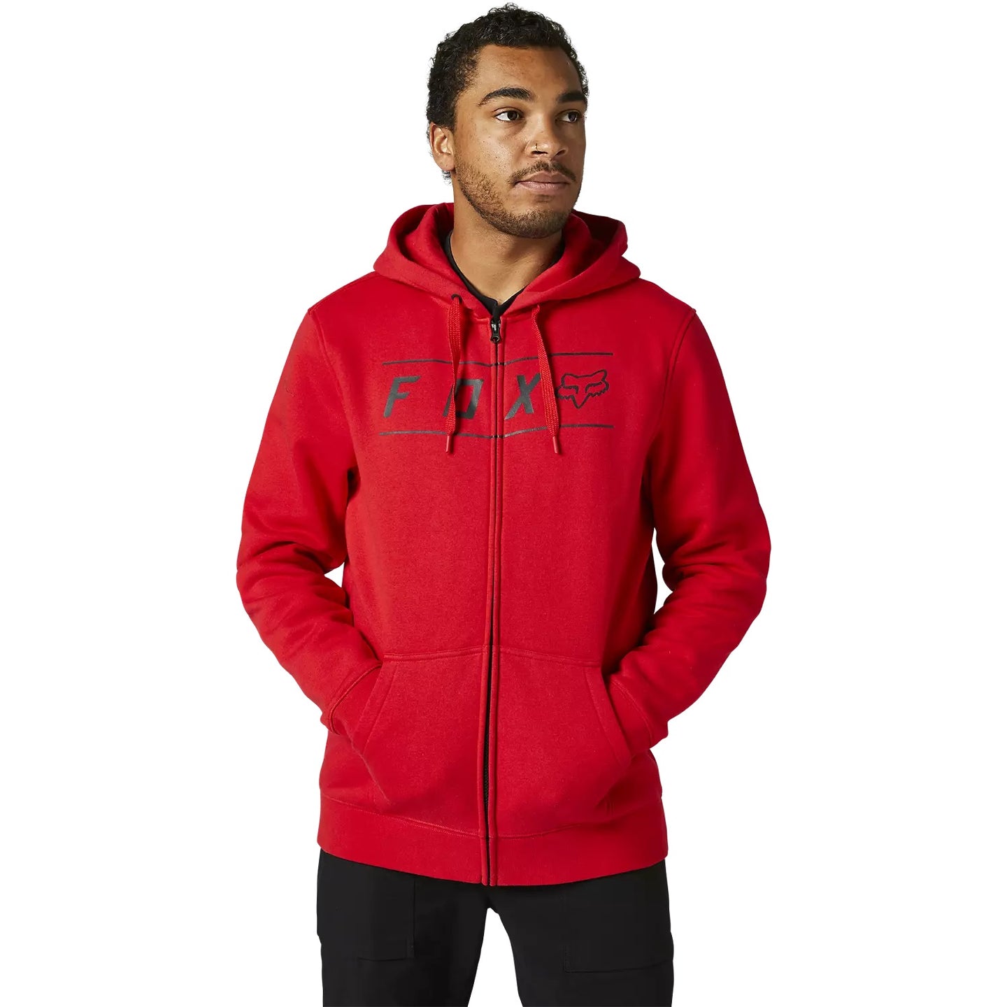 Polerón FOX RACING PINNACLE ZIP Canguro Rojo