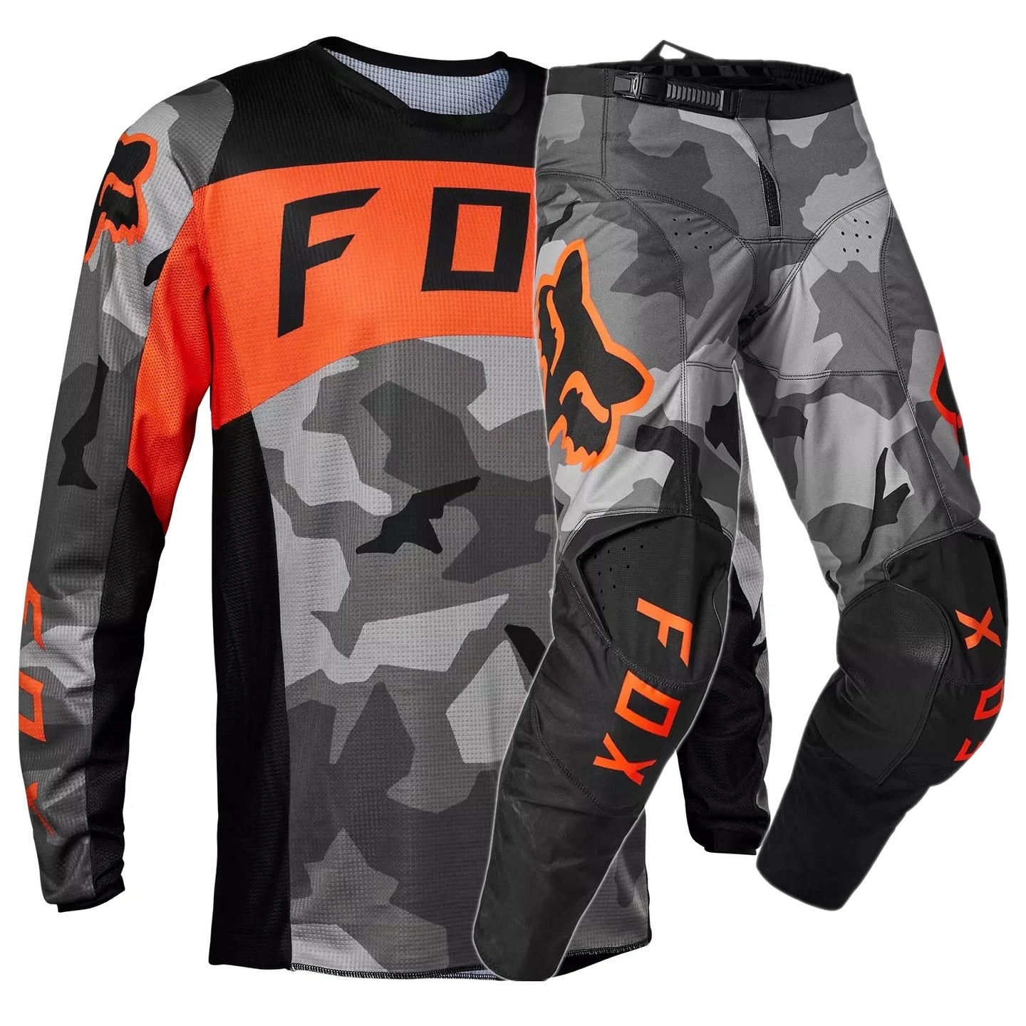 Traje FOX RACING 180 BNKR Naranjo CAMO Edición Limitada