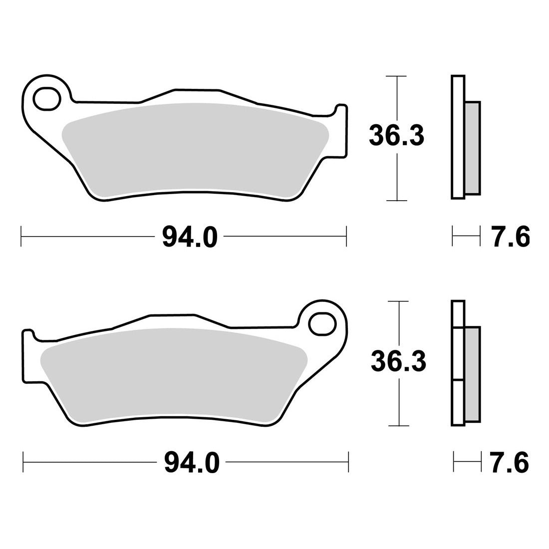 Pastilla de Freno Delantera PROTECH KTM / HUSQVARNA / HUSABERG / TM