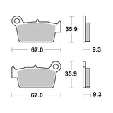 Pastilla de Freno Trasera PROTECH YAMAHA YZ/YZF/FX/WRF