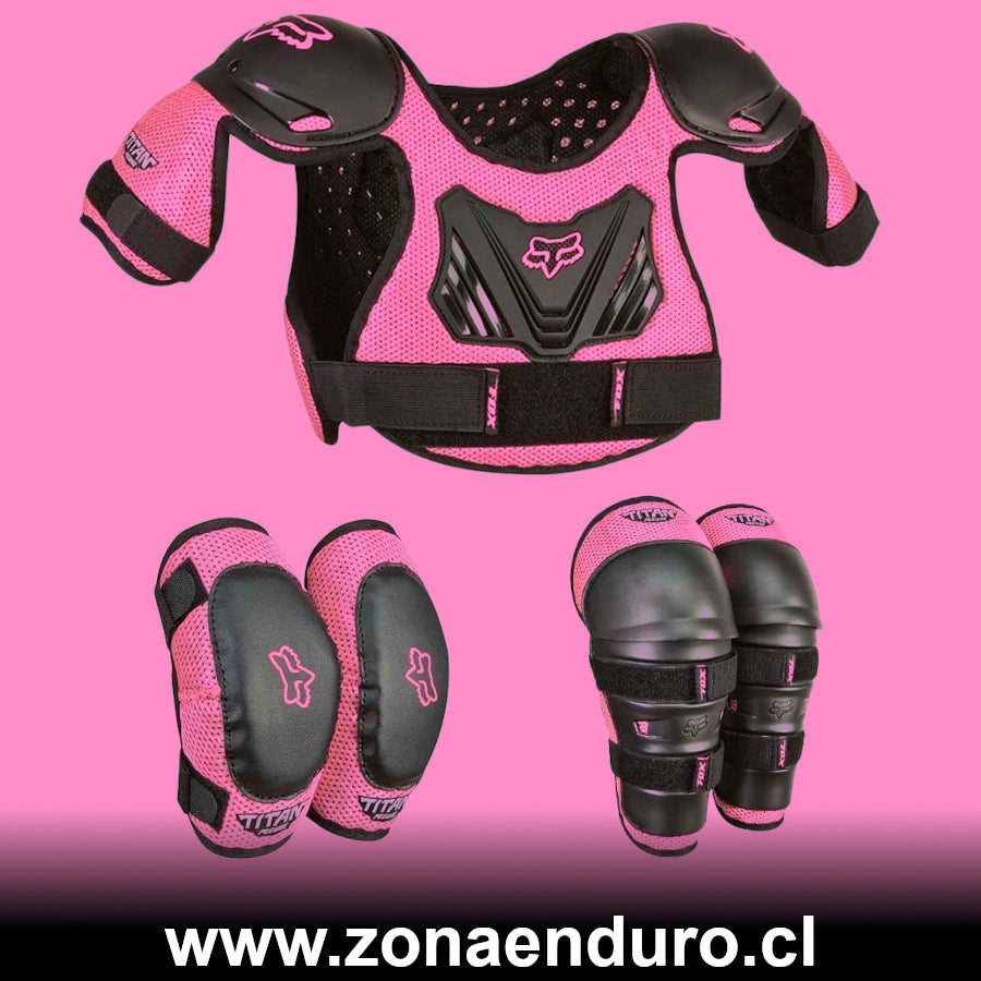 FOX RACING PEEWEE PACK Rosa (2 - 7 años)